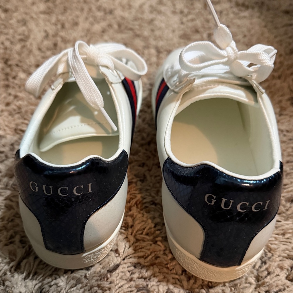 White and Navy Women’s Sneakers
